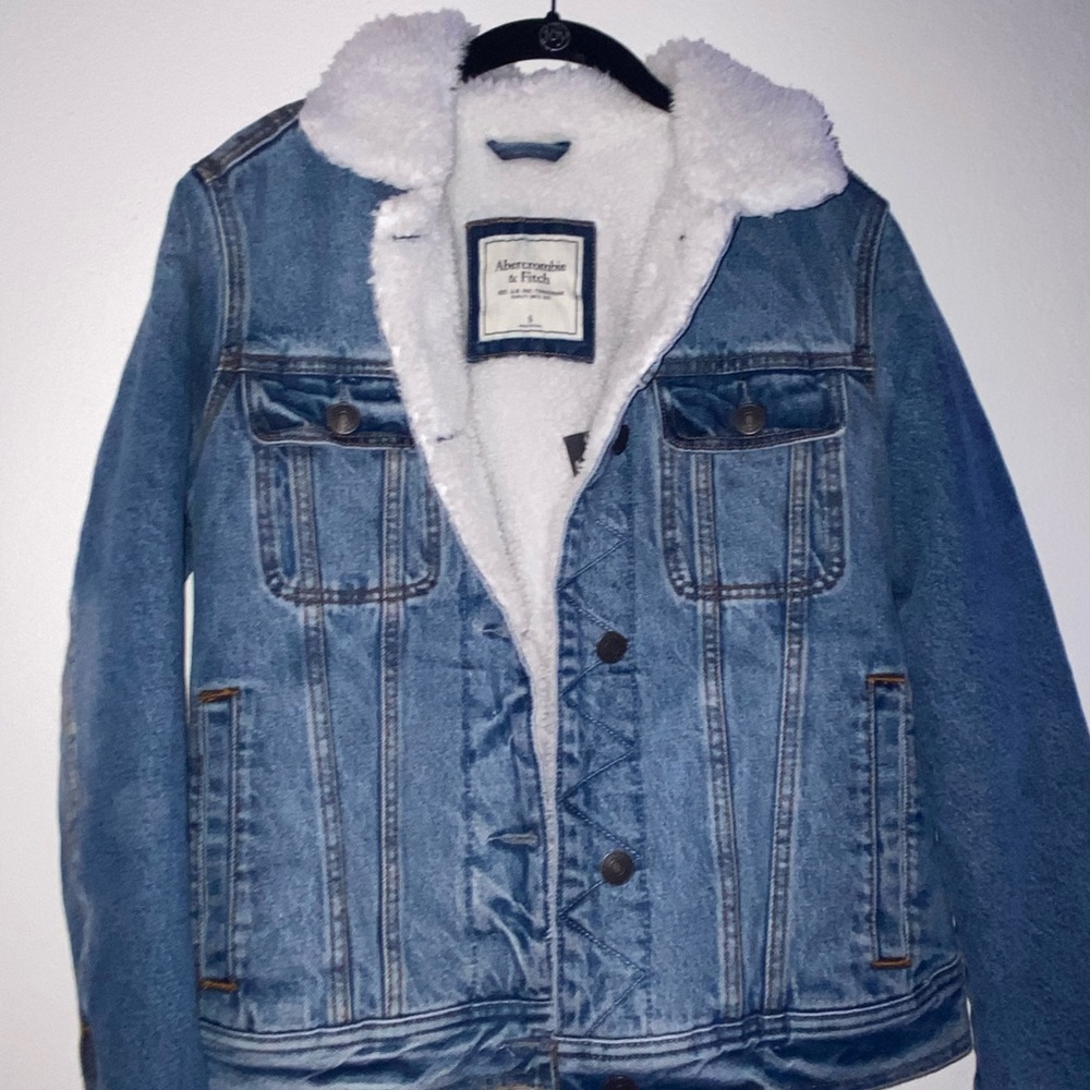 New Abercrombie Sherpa Jean jacket